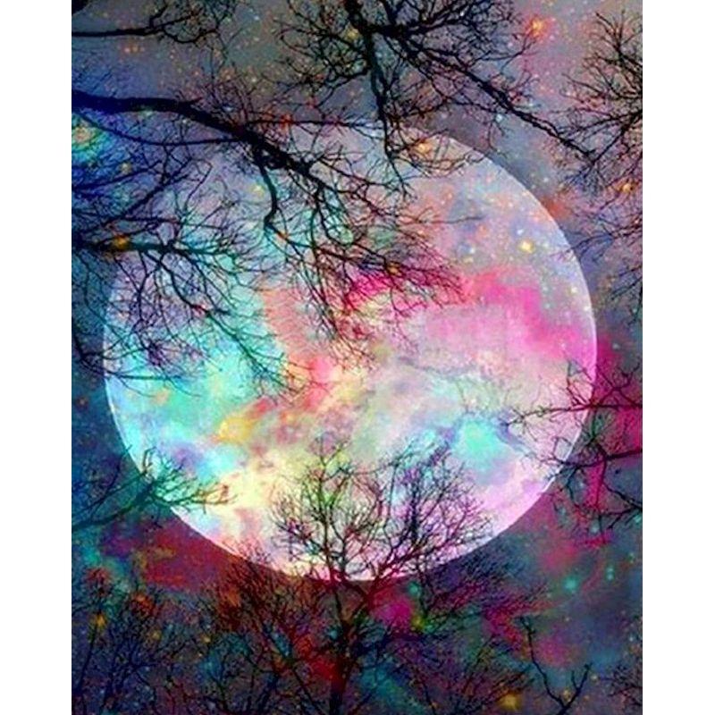 5D Diamond Painting Space 5D DIY Diamond Embroidery Cross Stitch Landscape River Mosaic Craft Kit Home Decor