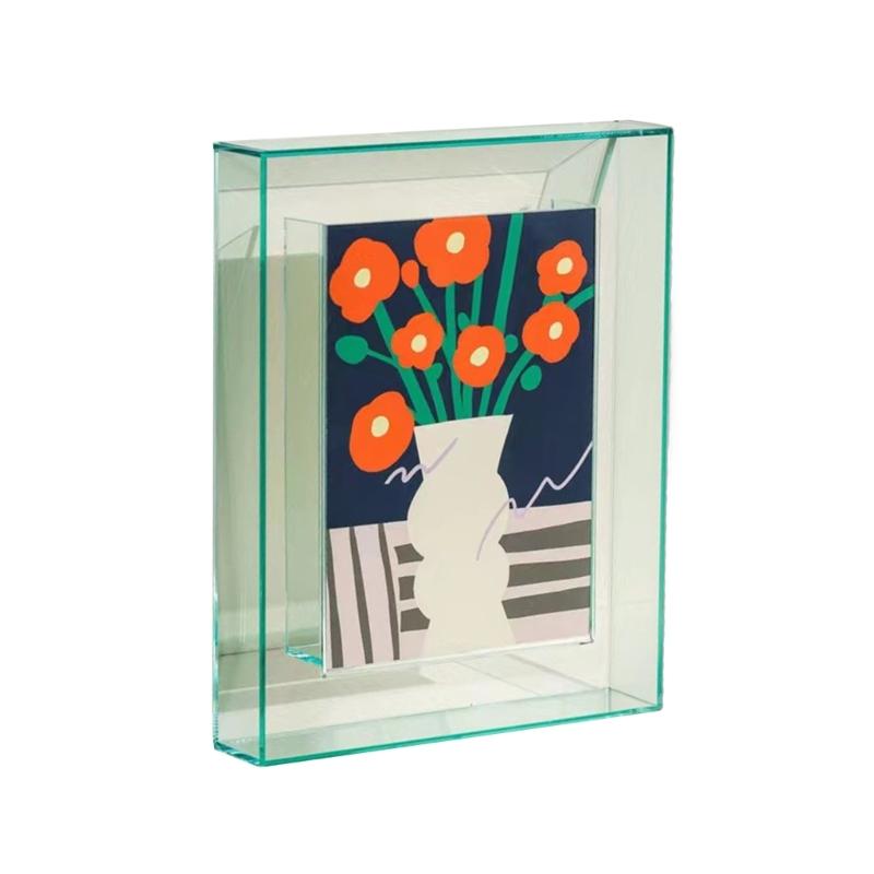 Photo Frame Acrylic Photo Holder for Desktop Display Support Horizontaled Vertical Clear