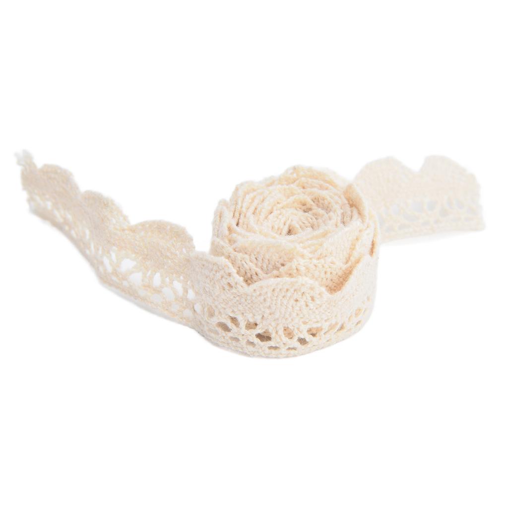 Lace Ribbon DIY Cotton Net 2cm Width 20 Yards Elegant Fabric Lace Trim for Curtain Clothes