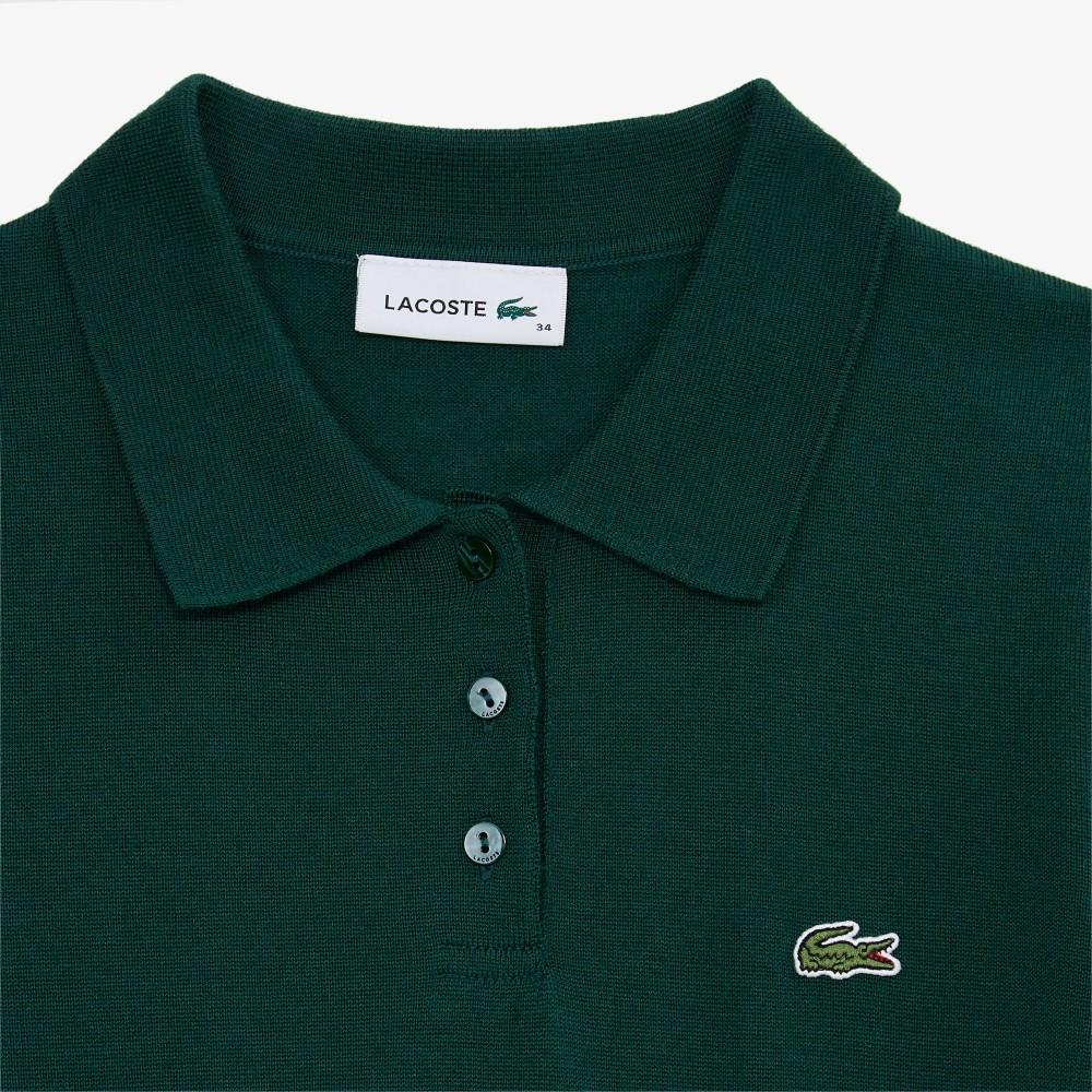 Lacoste Женский мягкий шерстяной короткий свитер-поло PF525E-55N132