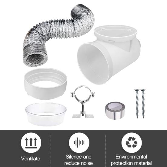 Комплект окон с сухой вентиляцией и вентиляционным шлангом для сушилки Регулируемые вентиляционные панели для оконной сушилки Быстрая установка Надежный комплект оконных вентиляционных отверстий