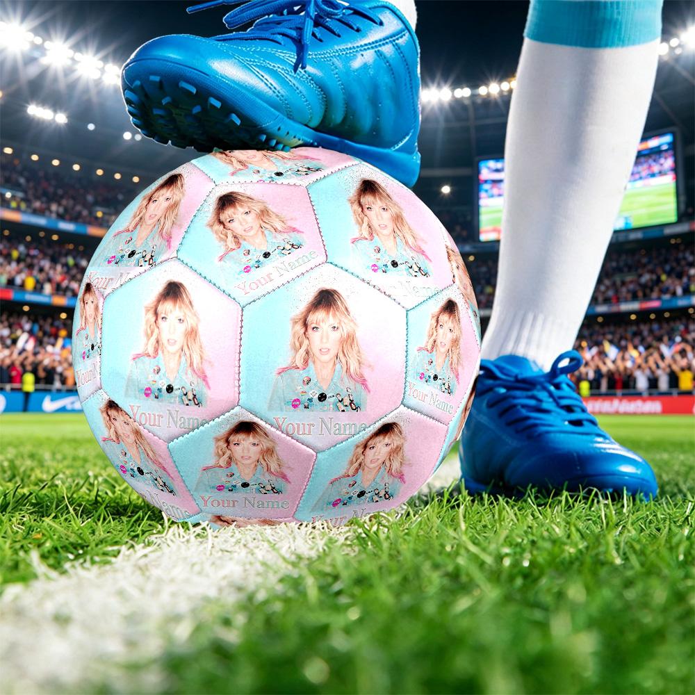 Taylor Swift Size 5 Football, Custom Name Text Personalized Soccer Ball Sport Training Gift