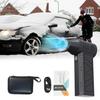 Mini Electric Snow Blower Handheld Air Duster Turbo Blower with LED High Speed Duct Fan 3 Speed Adjustable Rechargeable Cordless Keyboard Cleaner