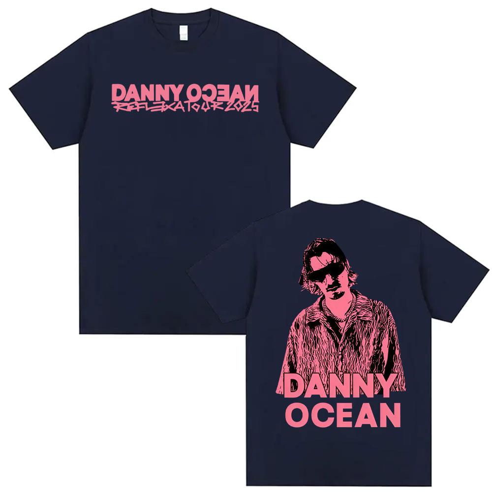 2026 Rapper Danny Ocean Reflexa Tour Graphic T Shirts Mens Clothing Harajuku High Street Tshirts Male Cotton Tshirt