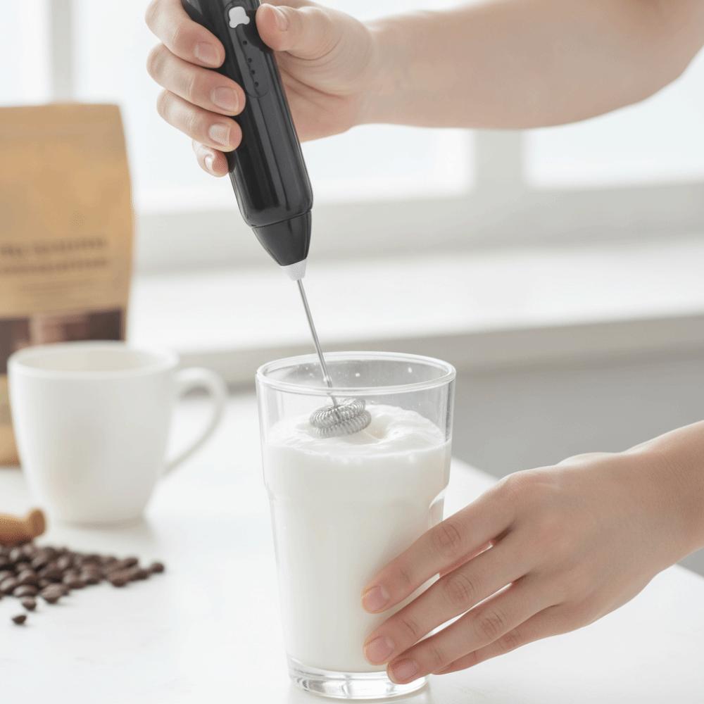 USB Rechargeable Electric Egg Beater Handheld Coffee Milk Mixer Electric Milk Frother Travel
