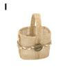 1PC Gift Bag Party Burlap Storage Basket Linen Handle Baby Shower Lace Wedding Ceremony Flower Basket Table Decoration