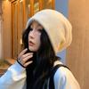 Autumn Winter Soft Imitation Mink Wool Pullover Hat Warm Velvet Japanese Fur Cap Women Stacked Hats