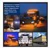 Amber Led Side Marker Light Trailer Rv Marker Rectangular Led/SMD Clearance Marker For Truck Trailer Rv Campervan Pickup Suv Shockproof Universal Fit
