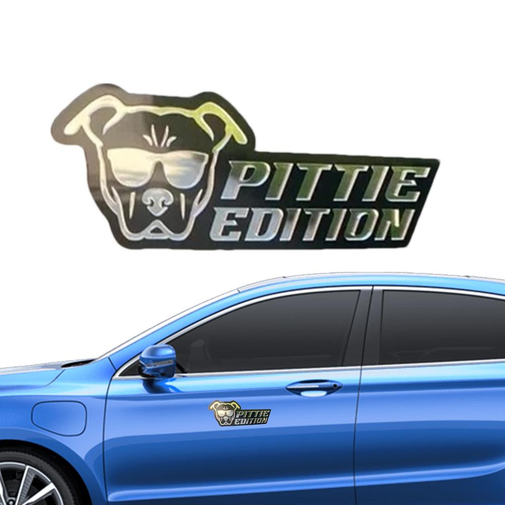Наклейка на значок собаки, акриловая, милая, 3D, эмблема собаки, точная резка, забавные украшения для экстерьера автомобиля, прямоугольные эмблемы и значки для автомобилей