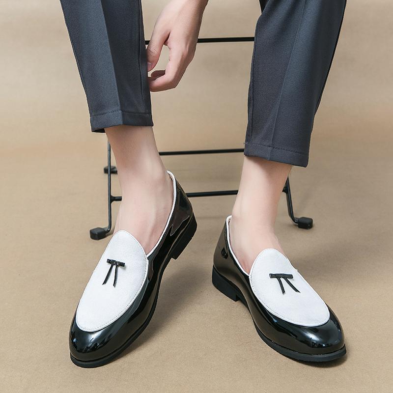 Европейско-американские лоферы Мужские туфли для топота ногами Бренд Обувь-бобы Мужские деловые дорожные туфли для вождения Размеры 38-48