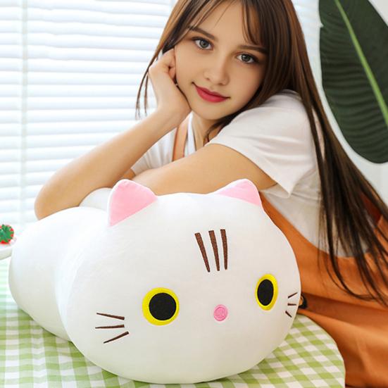 Кукла-кошка Плюшевая игрушка Снятие стресса Мягкая Пушистая ПП Хлопок Ткань Обнимательная Подушка-животное Кукла Уютная Сенсорная игрушка