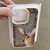 Винтажный чехол для телефона с рисунком оленя и личи для iPhone 17 Air 16 e 15 14 13 12 11 Pro Max Plus SE, мягкий противоударный чехол