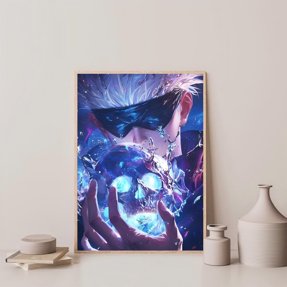 1 шт. Популярный классический аниме мальчик J-Jujutsu Kaisen Годзё Сатору Постер HD Постеры Декор для дома, комнаты, бара, кафе, Искусство, Настенная живопись, Картина