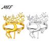 Nordic Style Table Decor Christmas Deer Napkin Ring, Alloy Elk Holder, Holiday Golden Rings for Wedding Ring Winter Party Festive Dining Decoration