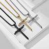 European and American Retro Style Stainless Steel Nail Cross Necklace Personalized and Niche Titanium Steel Cross Pendant