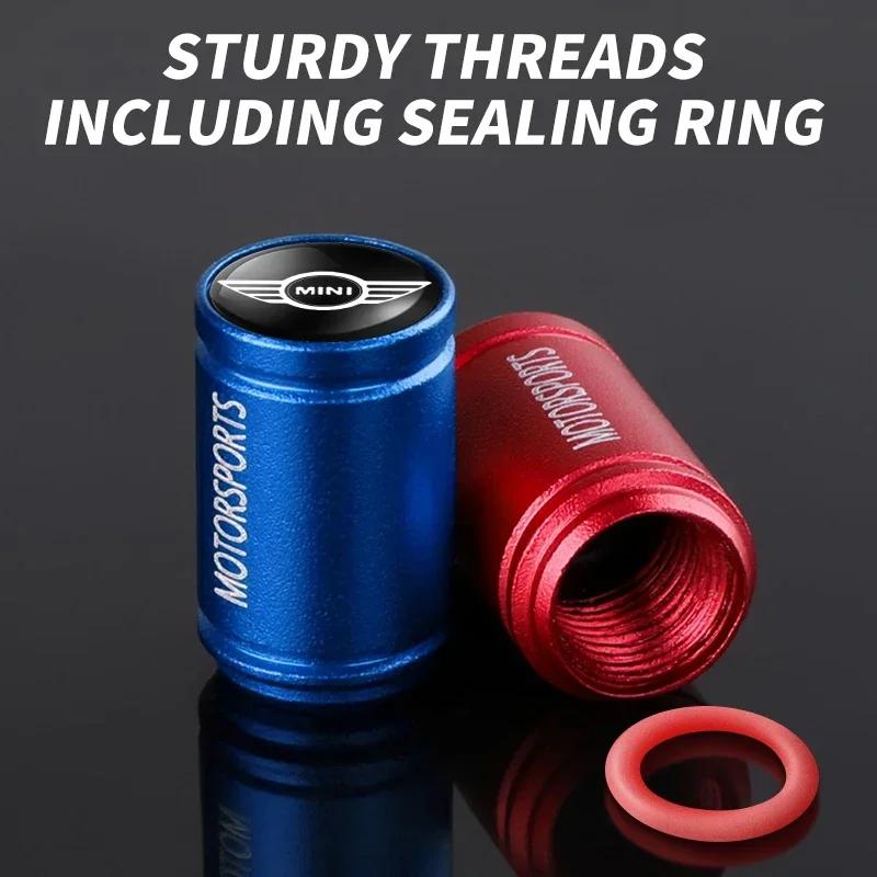 4Pcs Alloy Car Wheel Valve Cover Tire Valves Dust Cap Accessories For MINI Cooper JCW WORKS R55 R56 F55 F56 R57 R58 R59 R60 hvmqy88