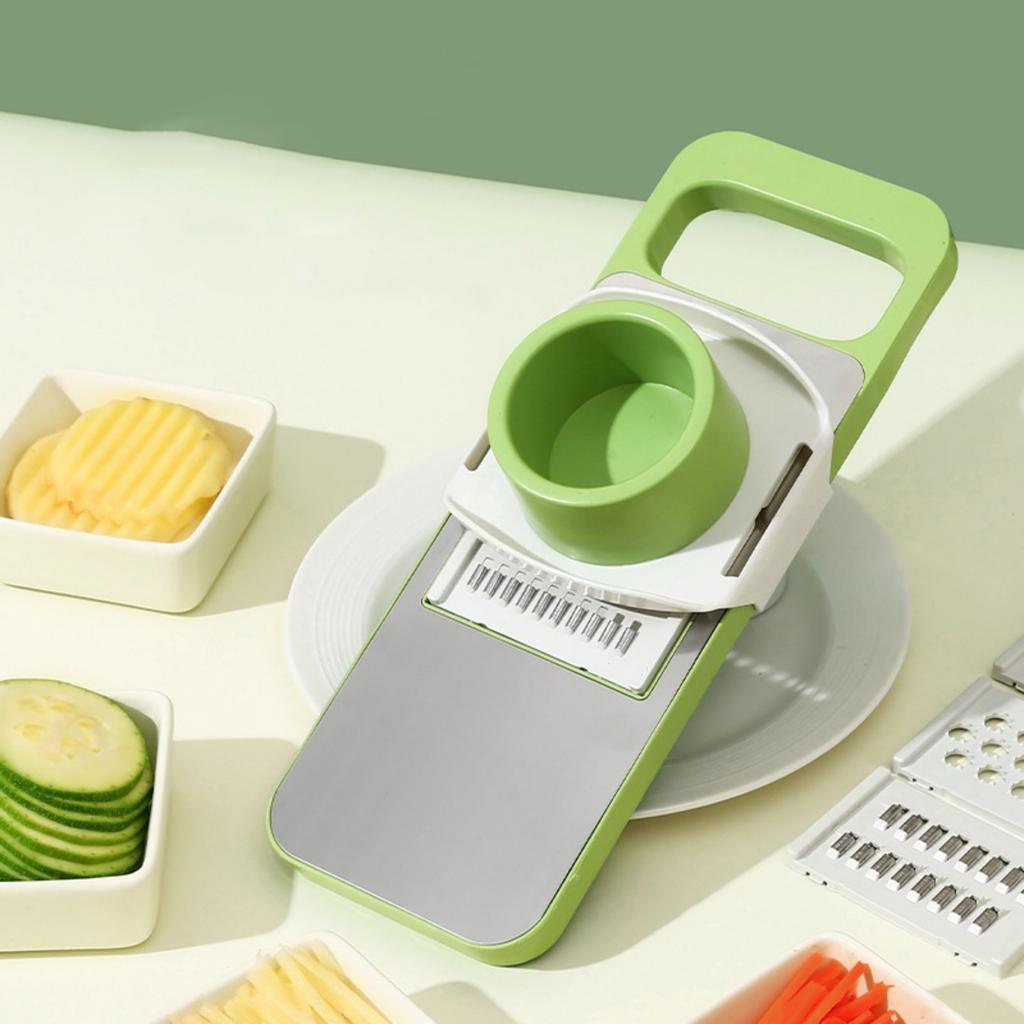 New Multifunctional Vegetable Cutter, 6 Blades Portable Mandoline For Kitchen, Adjustable Vegetable Cutter With Stainless Steel Blades