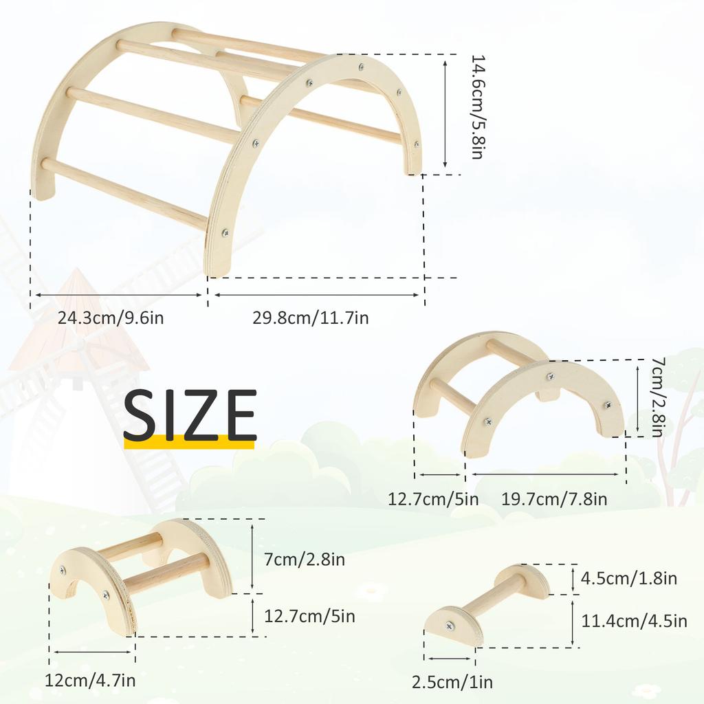 4 шт. Игрушки-жердочки для кур с сетчатым мешком Деревянная жердочка для кур Жердочка Стойка Жердочка для цыплят Веселая игрушка-подставка для кур Птиц