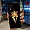 Чехол для телефона с начальной буквой короны для пары для ZTE Blade V40 Pro/ZTE 9046 Мягкий силиконовый черный чехол Ударопрочный корпус Чехол для ZTE 9046