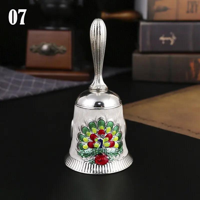 Ручной звонок Ретро Металлический Звонок для ужина Ручной Звонок на ручке Алтарь Викка Гадание Языческая Свадьба Школьный Декор Украшения для Рождественской елки