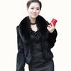 Новые женские зимние осенние куртки из искусственного меха короткой длины с искусственным кроличьим воротником, повседневные пальто E98