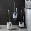 Wall-mounted Toilet Brush And Holder Set For Bathroom Flexible Toilet Bowl Brush Head With Soft Bristle For Effective Cleaning Bathroom Accessories