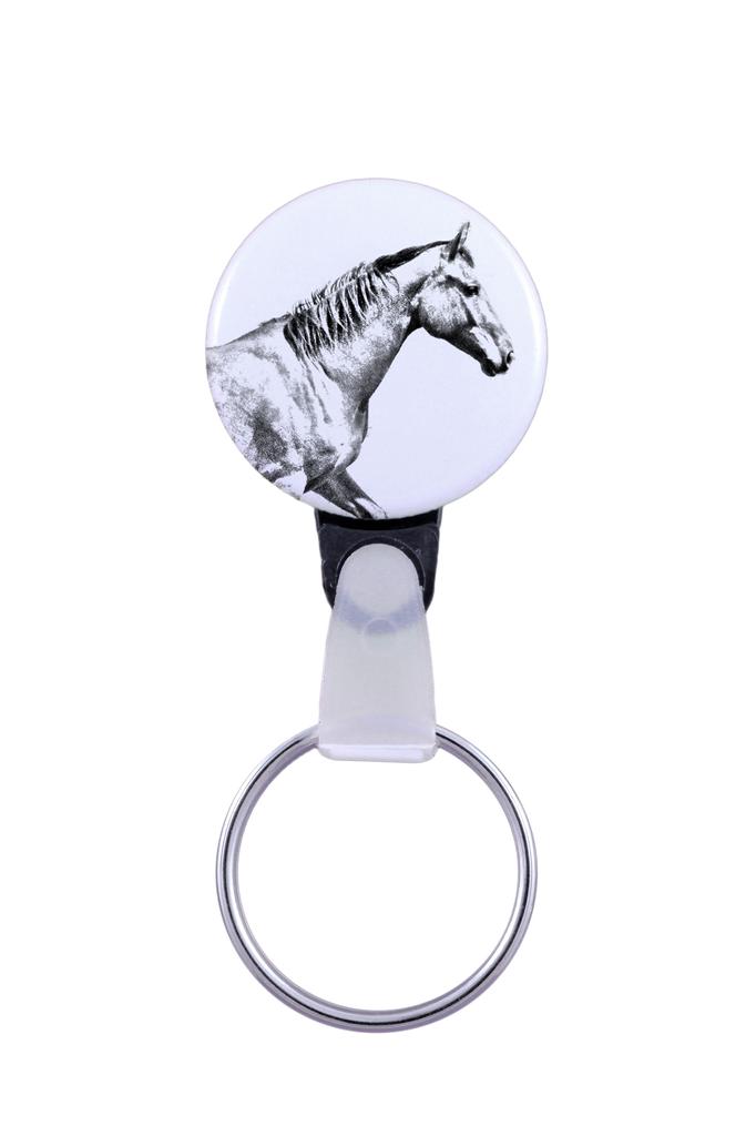 Selle Francais - Unique Keychain with a Horse Picture, Handmade Product, Light and Handy Pendant from Art-Dog Brand