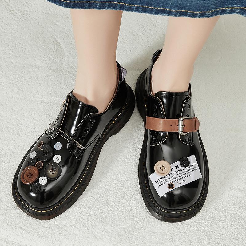 Женские мокасины Мэри Джейн на толстой подошве Bosi Niche Design 2025 года