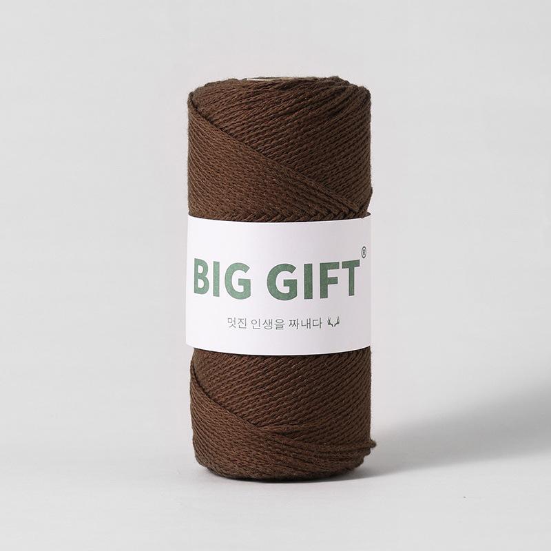 BIGGIFT Ручная работа Круглая полая хлопковая пряжа - 150 г Средней толщины Пряжа для вязания крючком Сумки
