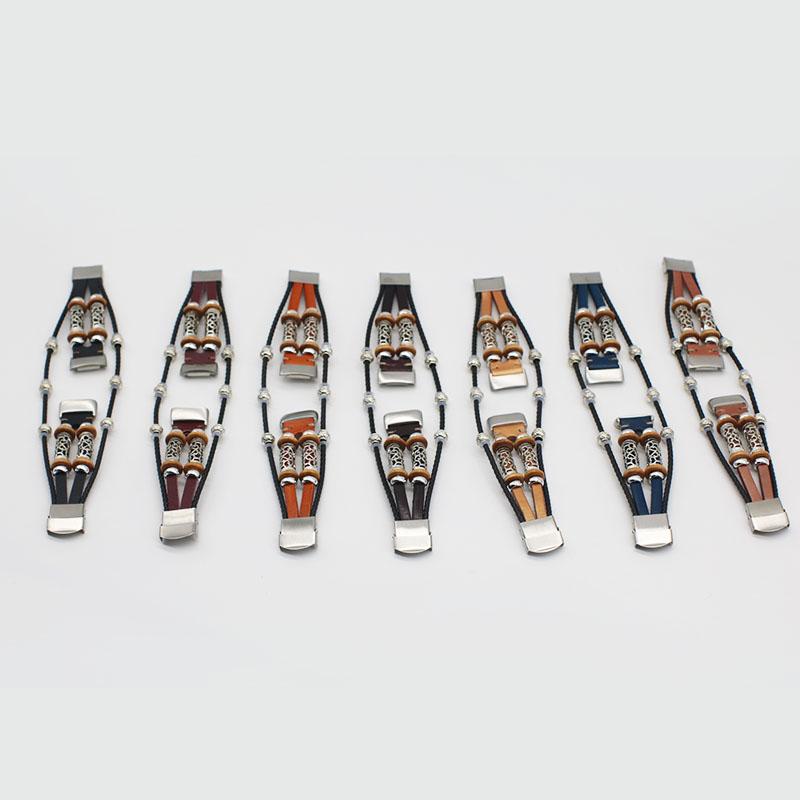 Модный дизайн, украшение, кожаный плетеный ремешок для часов, замена для Fitbit Charge 6/5