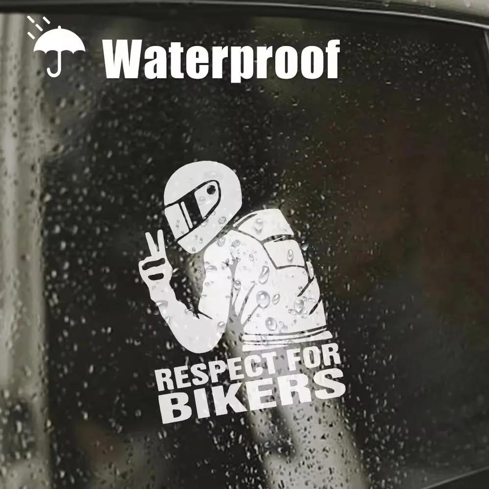 Виниловая 3D Светоотражающая Наклейка на Мотоцикл Respect Biker Наклейка для Украшения Автомобиля Мотоцикла Водонепроницаемая Наклейка Наклейки для Мотоцикла
