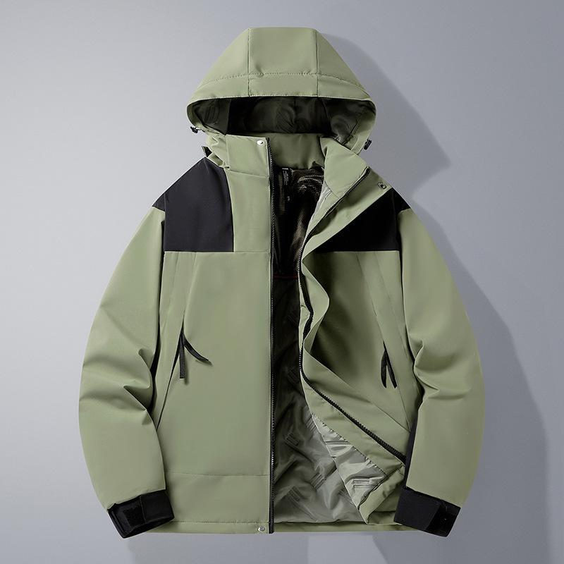 Зимняя мужская куртка с хлопковой подкладкой, мужская и женская ветрозащитная и водонепроницаемая куртка для альпинизма и активного отдыха из утолщенного хлопка, куртка