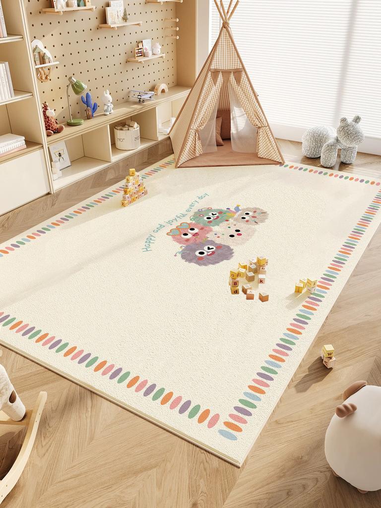 Современные минималистичные ковры для гостиной, милый мультяшный ковер для декора спальни, пушистый мягкий ковер для детской комнаты, домашний плюшевый придверный коврик