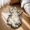 Non-Slip Cat-Shaped Area Rug Anti-fouling Door Mat Cute Cartoon Carpet  Bedrooms