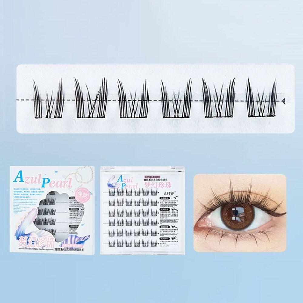 Самоклеящиеся накладные ресницы своими руками, пучки сегментированных ресниц, вечеринка с накладными ресницами без клея