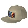 Fashion City of Fire and Ice Flat Brim Sun Hat  Casual Gatherings Tennis FeUnisex