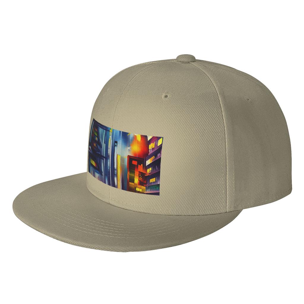 Fashion City of Fire and Ice Flat Brim Sun Hat Casual Gatherings Tennis FeUnisex