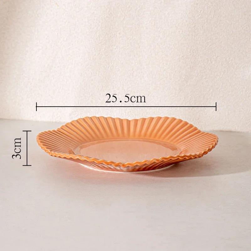 Изысканные цветы Керамическая тарелка Высококлассные рестораны Паста Обеденные тарелки Вкусные блюда Салатницы Уникальная домашняя посуда
