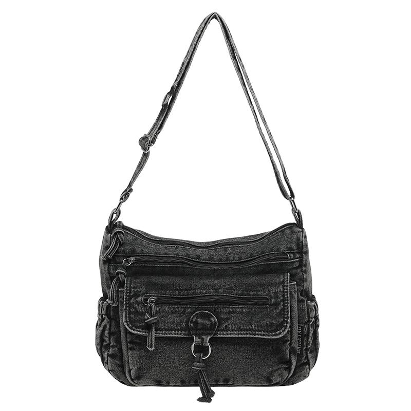 Women's Denim Large Capacity Shoulder Bag Denim Tote Bags Adjustable Long Strap Crossbody bags Fashion Travel Handbags