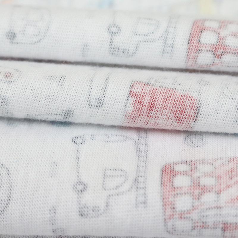 Baby 100% Cotton Short Sleeve Romper Boys And Girls Summer Printing O Neck Snap Button Newborn Clothing