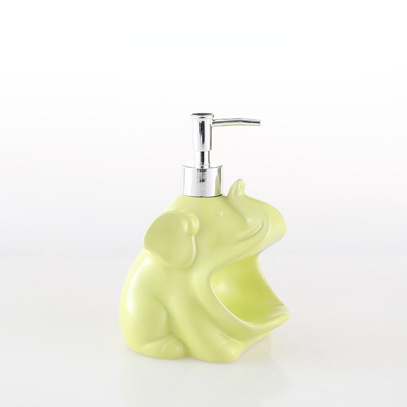 Керамический слон Бутылка для лосьона Бутылка для шампуня, геля для душа Бутылки для дезинфицирующего средства для рук Дозатор мыла Принадлежности для ванной комнаты Пустые бутылки