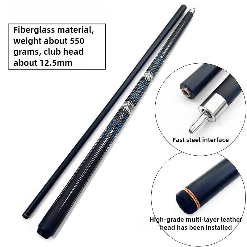 Черный технический кий для бильярда из углеродного волокна, 12,5 мм, 8 шаров, утяжеленный, 1/2, с бесплатными принадлежностями и чехлом