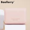 Женский короткий кошелек Baellerry Trifold с текстурой личи, женский кошелек на молнии, держатель для карт