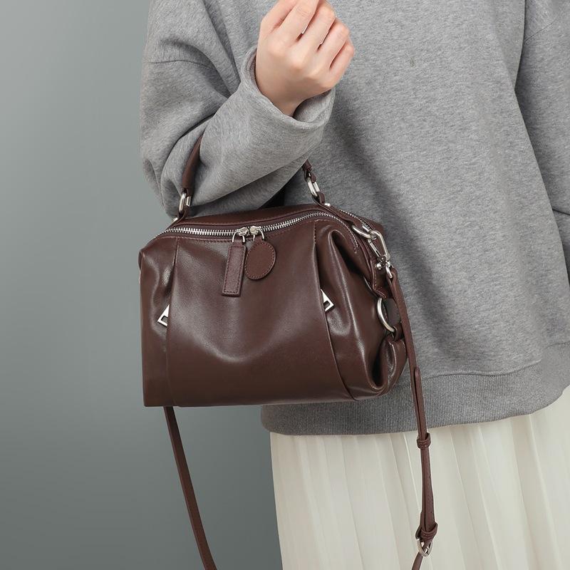 New First-layer Cowhide Autumn and Winter Women's Crossbody Bag Large Capacity Genuine Leather Handbag Mother Bag