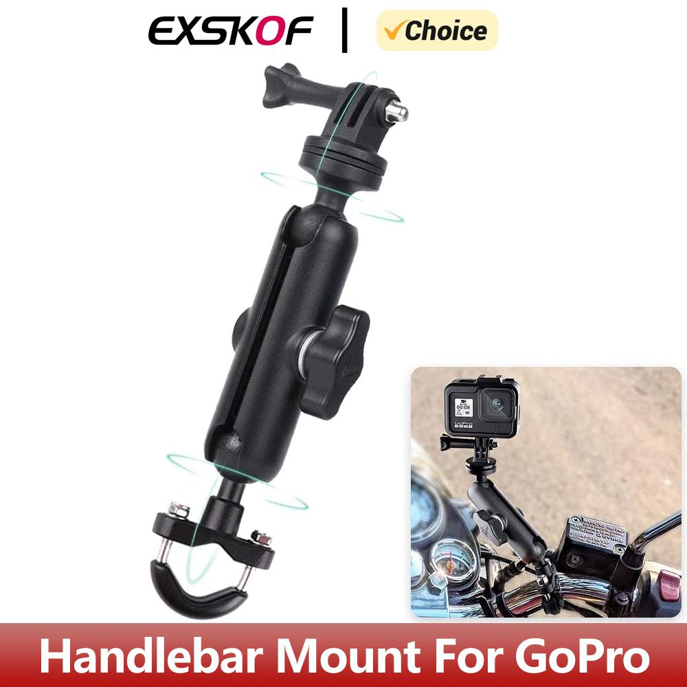 Держатель для мотоцикла на руль 360°, кронштейн для крепления на руль 1/4, металлическая подставка для GoPro Hero 12 11 10 9 8 7 Insta360 X2 X3 DJI Osmo Action