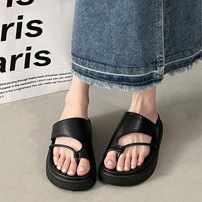 Летние женские тапочки с застежкой-молнией, модные, удобные, на платформе, женские, уличные, пляжные, сандалии, черные, повседневные, мягкие, шлепанцы