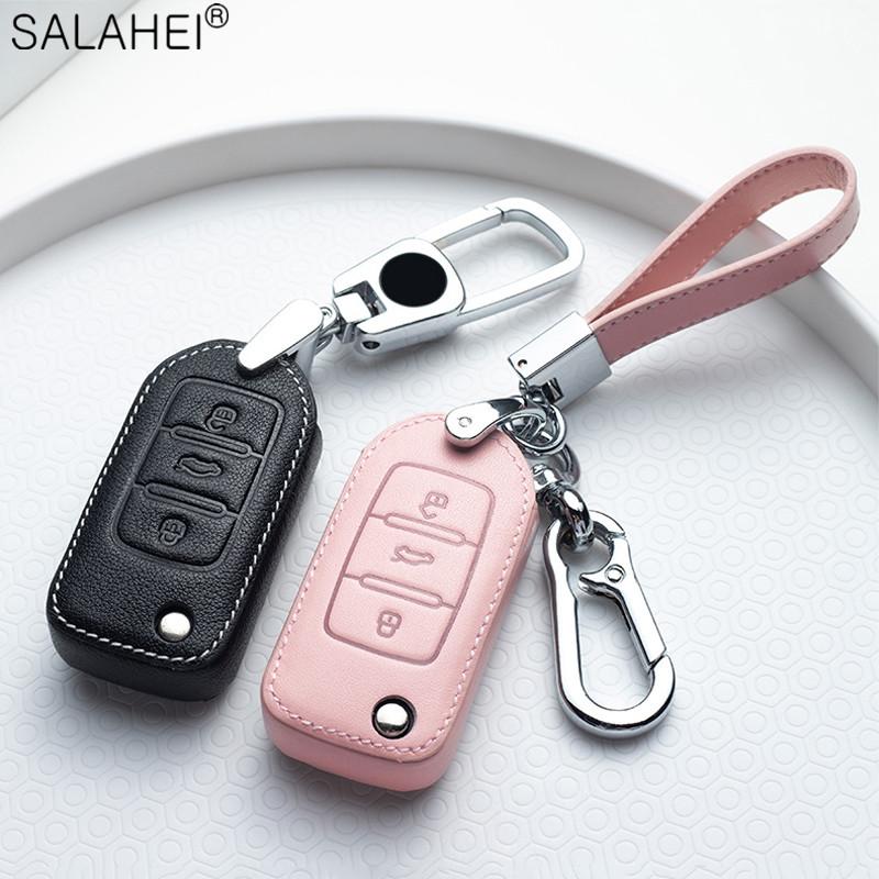 YCGG5 Car Key Case For VW Volkswagen Polo Golf 4 5 6 7 T5 Passat B6 B5 B8 Magotan For Skoda Octavia A5 A7 Kodiaq Seat Leon Ibiza Ateca