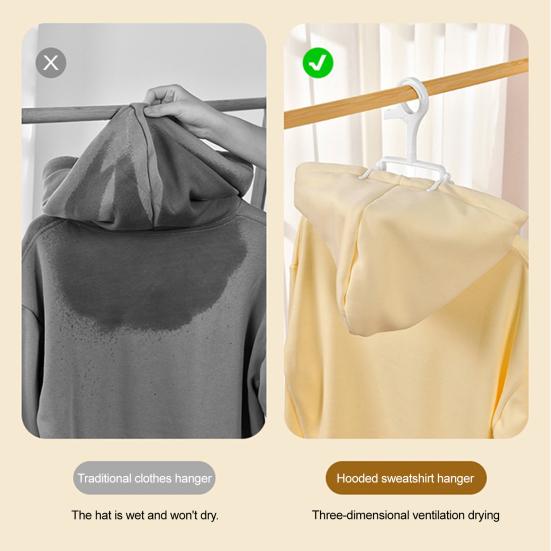 2 шт. Складная вешалка-худи, пластиковая сушилка для одежды, растягивающаяся, сверхпрочная, противоскользящая одежда