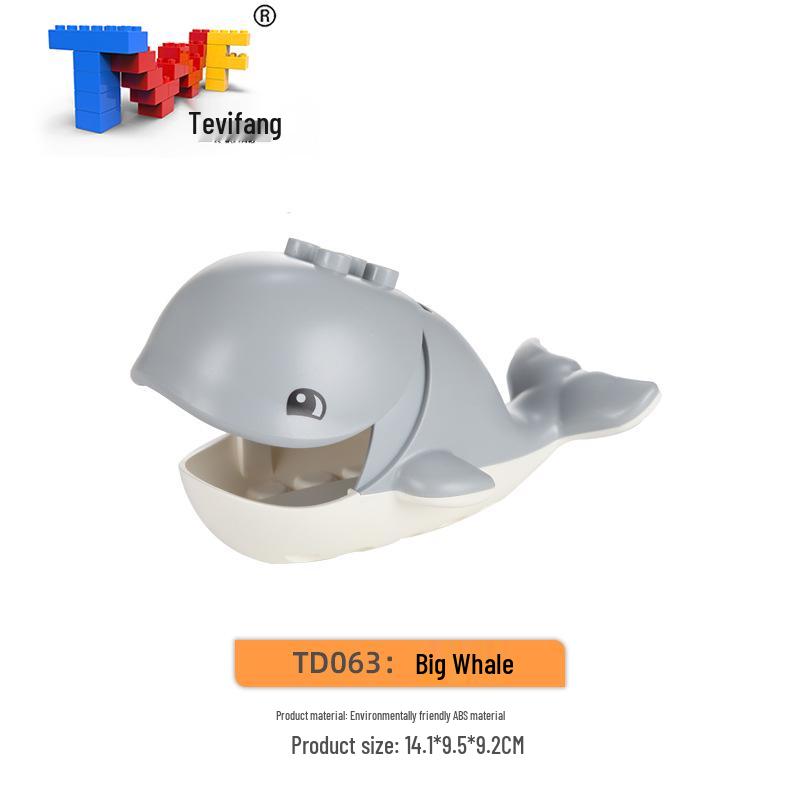 Крупные строительные блоки из частиц: Совместимые Игрушки для Обучения Животным Фермы Прерии Океана для Детей