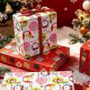 Roll Wrapping Paper Red Background Christmas Wrapping Paper  Festive Party Supplies